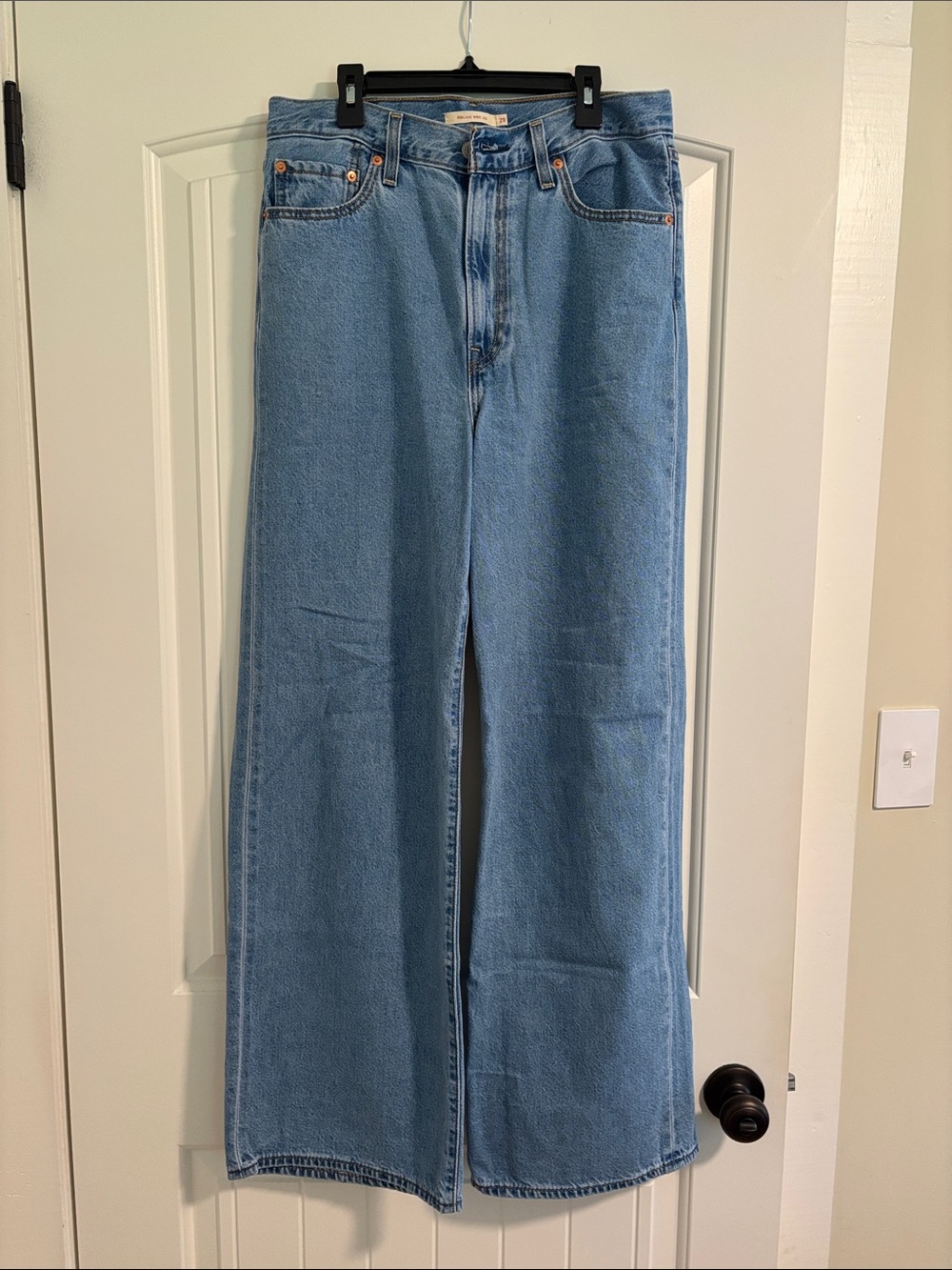 Levi's Premium Light Blue Ribcage Wide-Leg Jeans